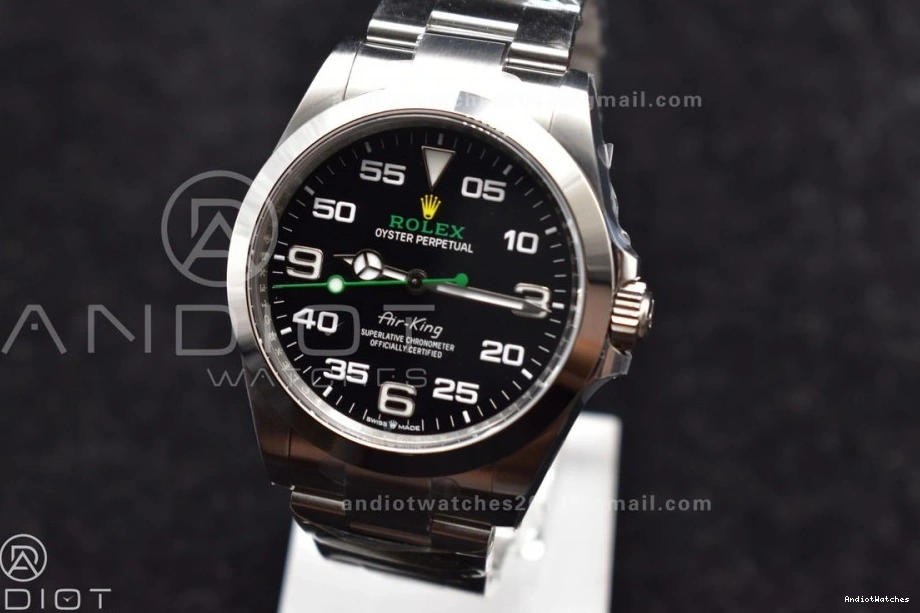 Dial VR SS Best 904L 1:1 Clean Steel Black Stretchable Edition Bracelet on Air-King 126900 500 0417